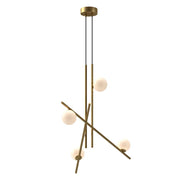 Kuzco Amara CH89832-BG/GO LED Chandelier, UL Rated, Brushed Gold/Glossy Opal Glass