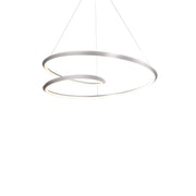Kuzco Ampersand 32-in Brushed Nickel LED Pendant, UL Damp Rated, Brushed Nickel