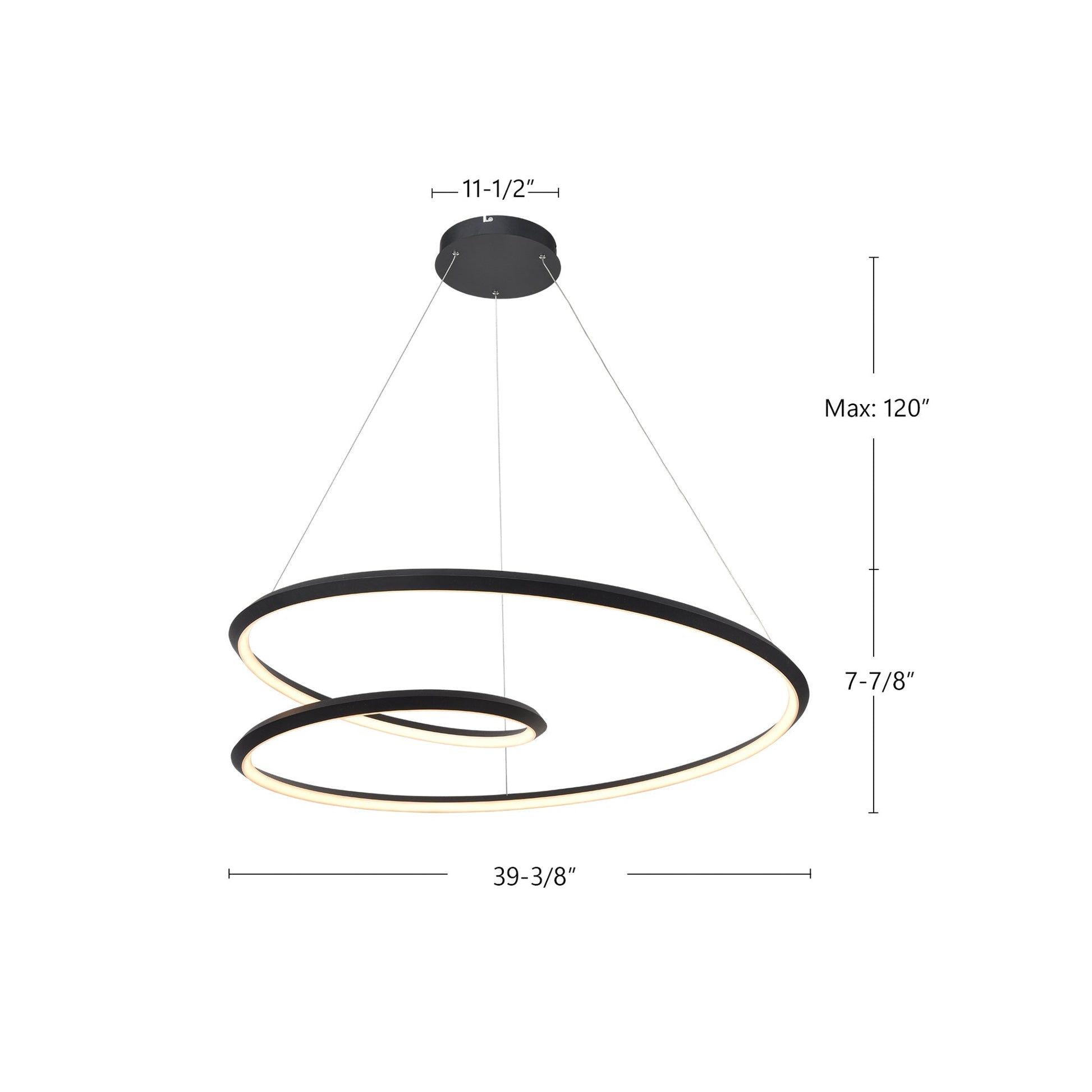 Kuzco Ampersand PD22339-BG-UNV-010 Pendant, 39-in, Brushed Gold