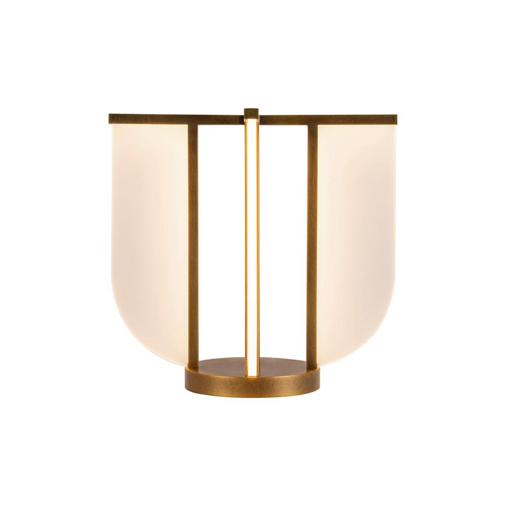 ALORA Lighting TL336815VB Table Lamp, LED, Vintage Brass