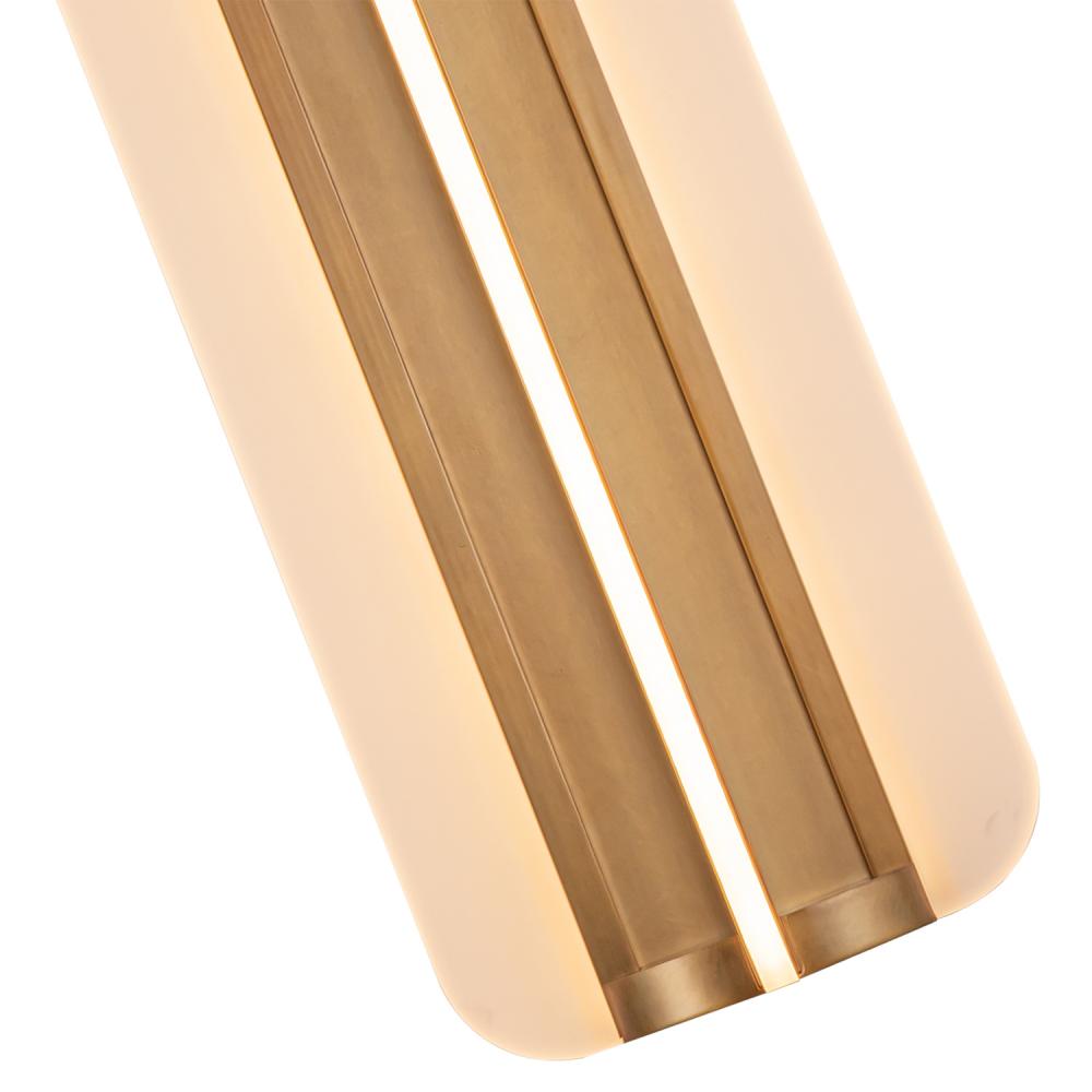 ALORA Lighting WV336717VB Vintage Brass LED Wall/Vanity Light Fixture, UL Damp Rated, Vintage Brass