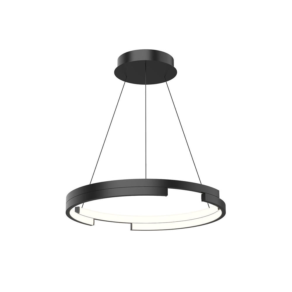 Kuzco Anello Minor 19-in Black LED Pendant, PD52719-BK, Pendant Light Fixture, Black