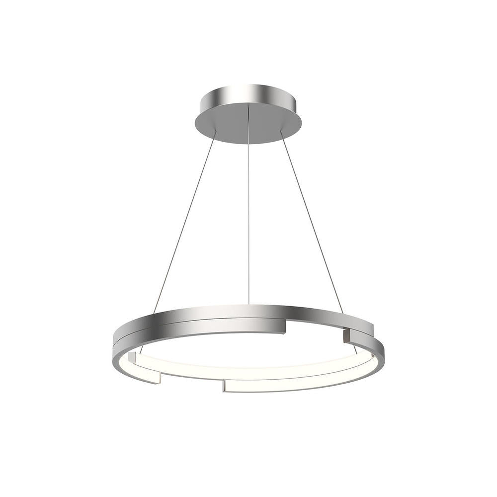 Kuzco Anello Minor PD52719-BN Pendant Light Fixture, UL Damp Rated, Brushed Nickel