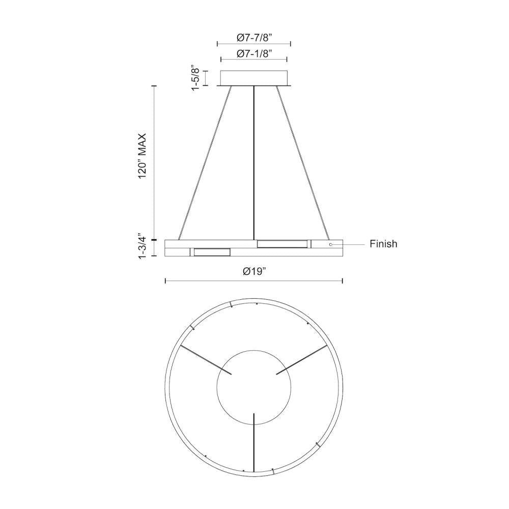 Kuzco Anello Minor PD52719-WT Pendant, Walnut