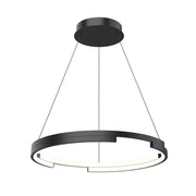 Kuzco PD52724-BK Anello Minor 24-in LED Pendant Light Fixture, UL Damp Rated, Black