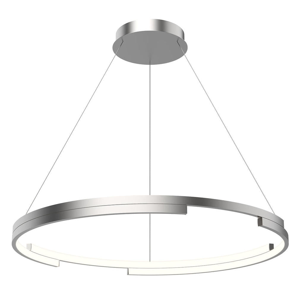 Kuzco Anello Minor PD52732-BN Pendant Light Fixture, UL Damp Rated, Brushed Nickel