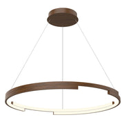 Kuzco Anello PD52732-WT LED Pendant Light Fixture, UL Damp Rated, Walnut