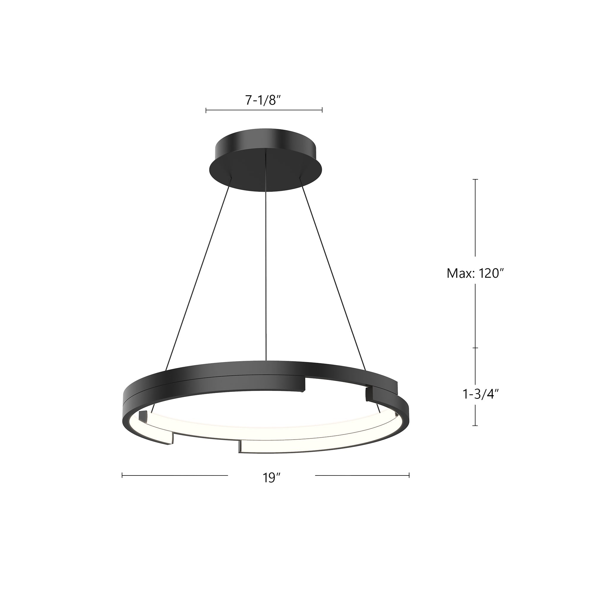Anello Minor, Pendant, 19" – Black – PD52719-BK-UNV-010