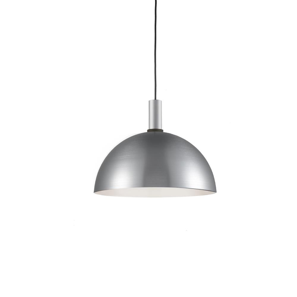 Kuzco Lighting 492316-BN/BK Pendant, 16-in Single Light, Brushed Nickel With Black Detail