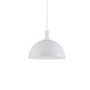 Kuzco Lighting 492316-WH/GD Pendant Light Fixture, UL Damp Rated, White With Gold Detail