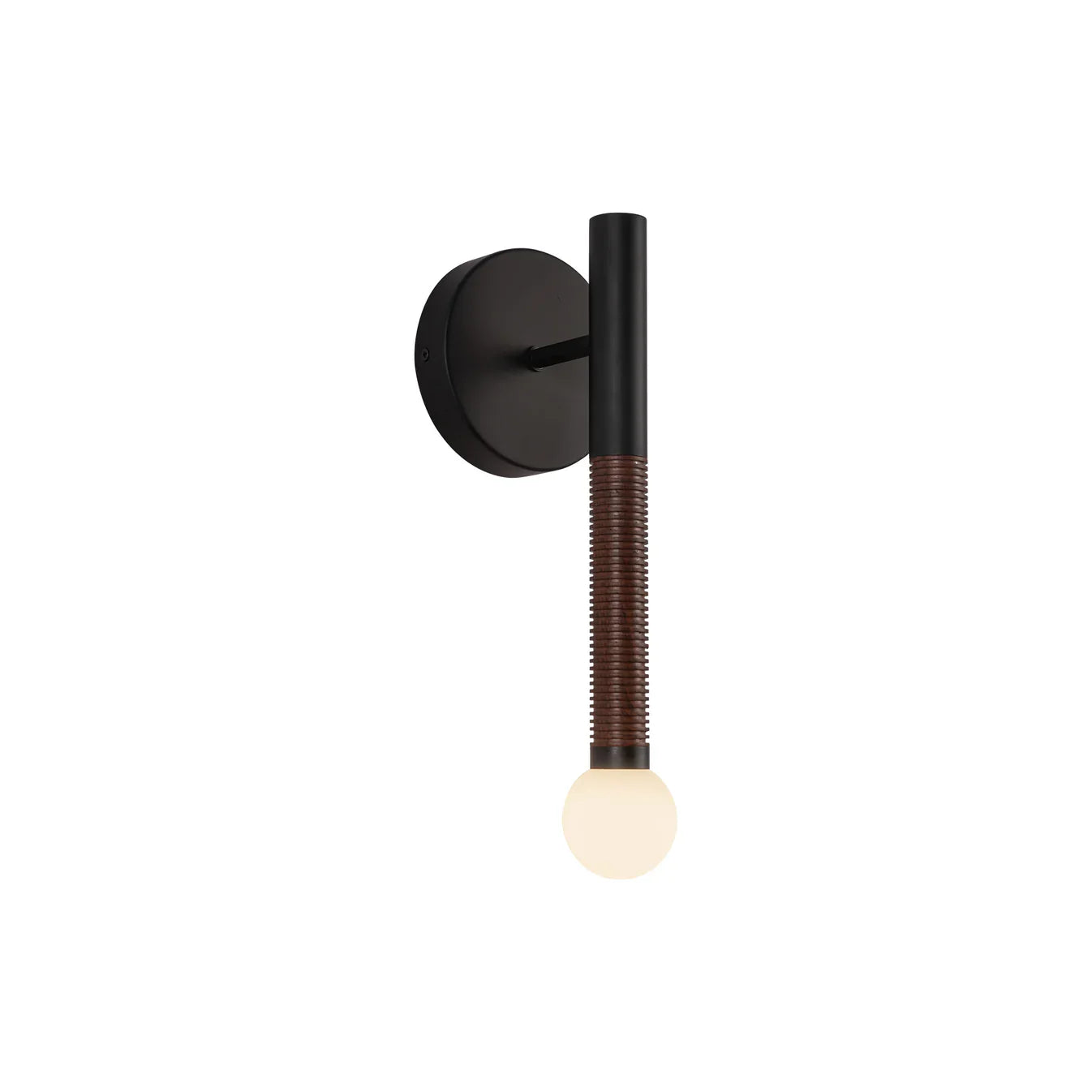 ALORA MOOD Lighting Arden WV612114MBOP-UNV Wall/Vanity Light Fixture, UL Damp Rated, Matte Black/Opal Glass