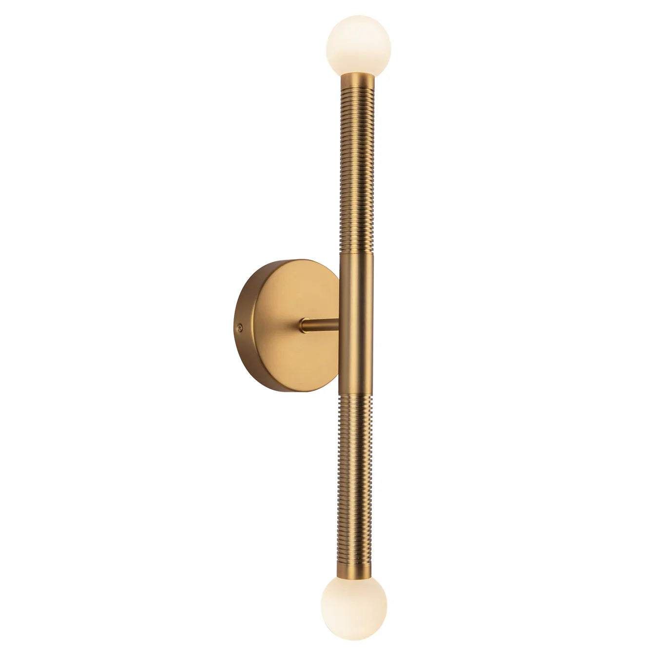 ALORA MOOD Lighting WV612223BGOP-UNV Wall/Vanity Light, UL Damp Rated, Brushed Gold/Opal Glass