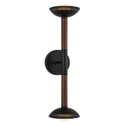 ALORA MOOD Lighting WV616223MBOP-UNV Wall/Vanity Light, UL Damp Rated, Matte Black/Opal Glass