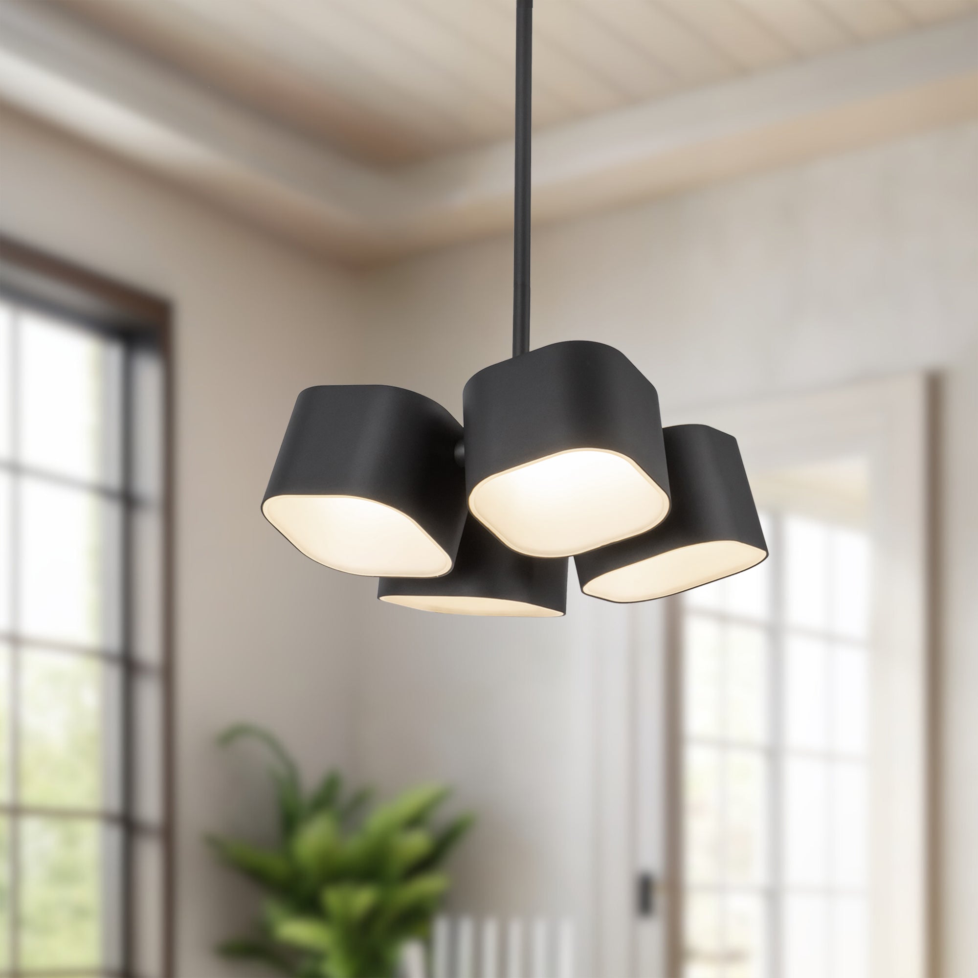 Arena Modern LED Pendant - 11 inch - Black