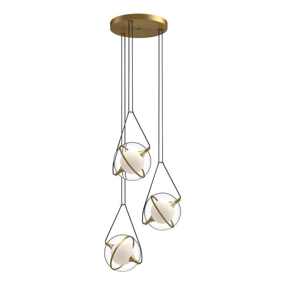 Kuzco Lighting CH76718-BG Aries 18-in LED Chandelier, UL Damp Rated, Brushed Gold