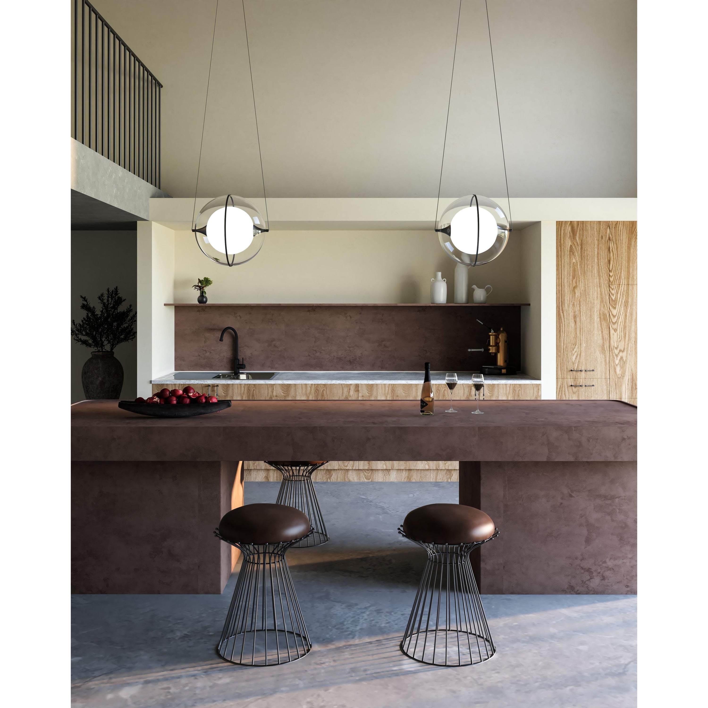 Aries 12-in Black LED Pendant