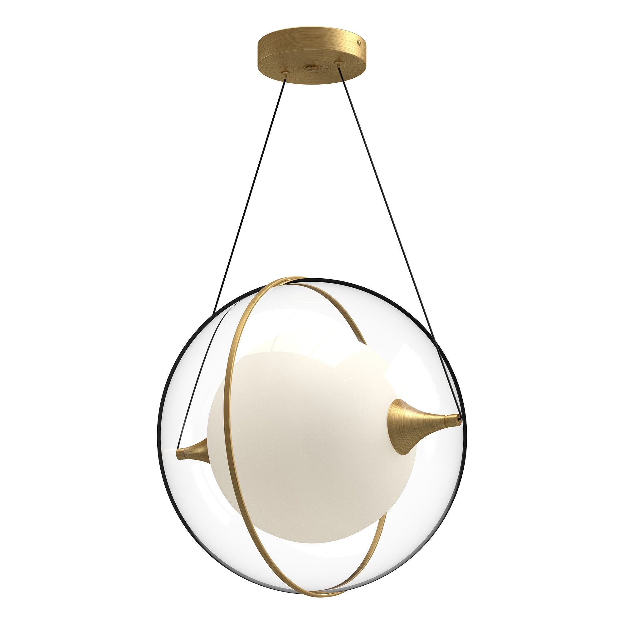 Kuzco Aries PD76716-BG-UNV Pendant, 21W Watt, Adjustable Lengths, Brushed Gold