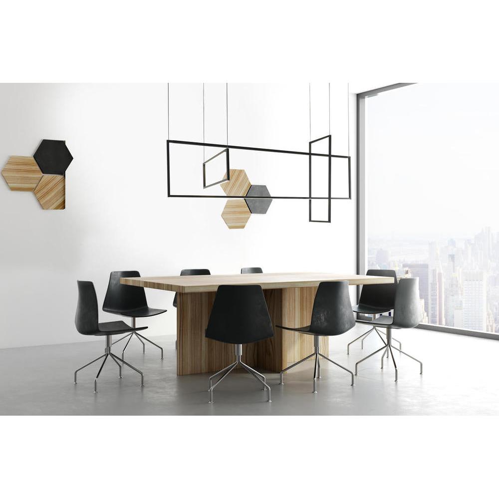 Kuzco Lighting MP28356-BK Arkell 56-in Black LED Multi Pendant, UL Damp Rated, Black