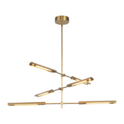ALORA Lighting MP316406VBMS-UNV Vintage Brass LED Multi Pendant, UL Damp Rated, Polished Nickel