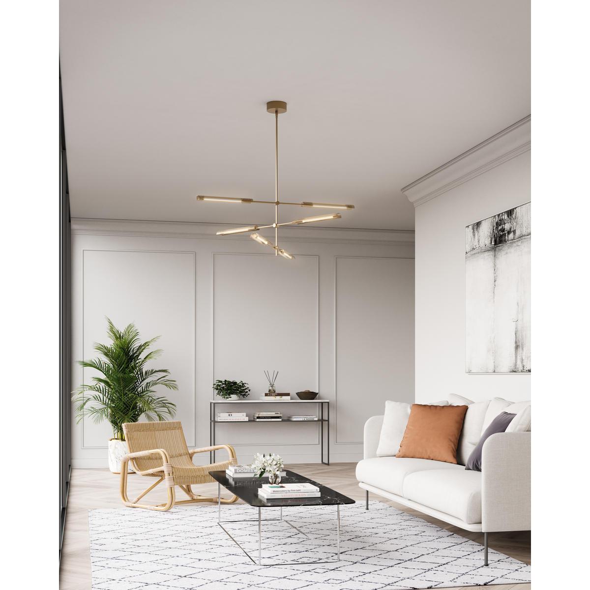 ALORA Lighting MP316406VBMS Multi Pendant, UL Damp Rated, Vintage Brass