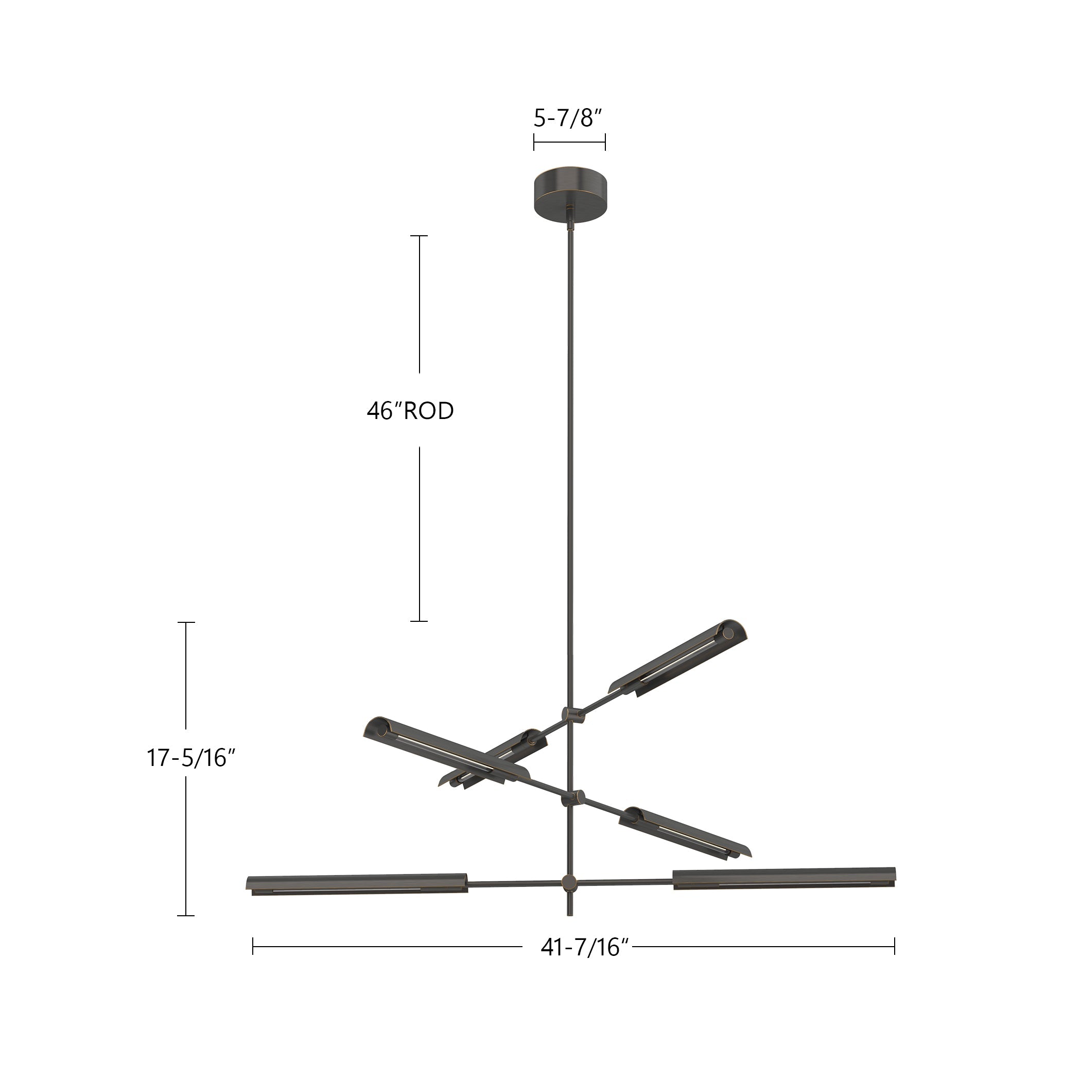 ALORA Lighting MP316406UBMS-UNV Multi Pendant, 26W LED, Urban Bronze