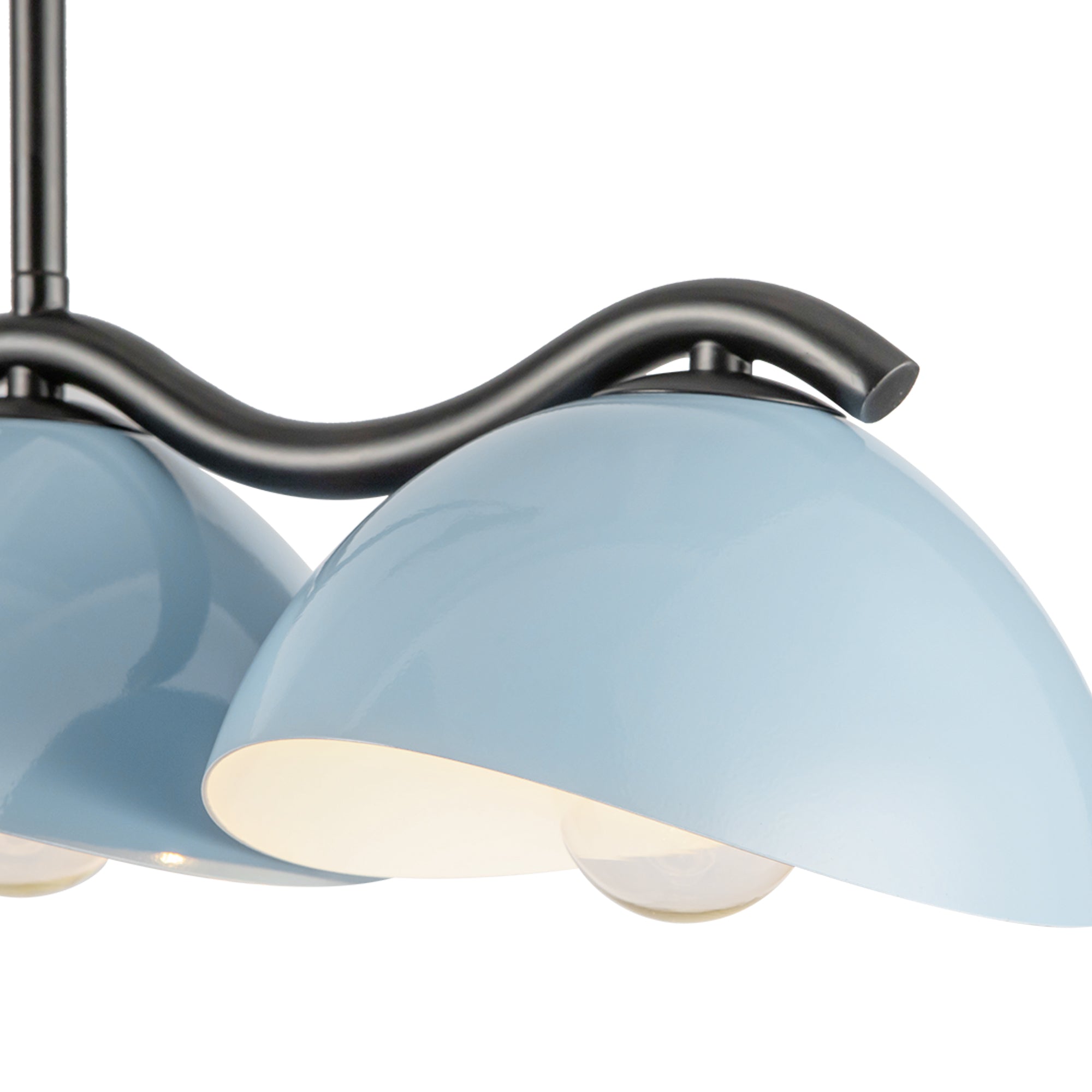 Atlas 42-in Black/Cerulean Socket Linear Pendant