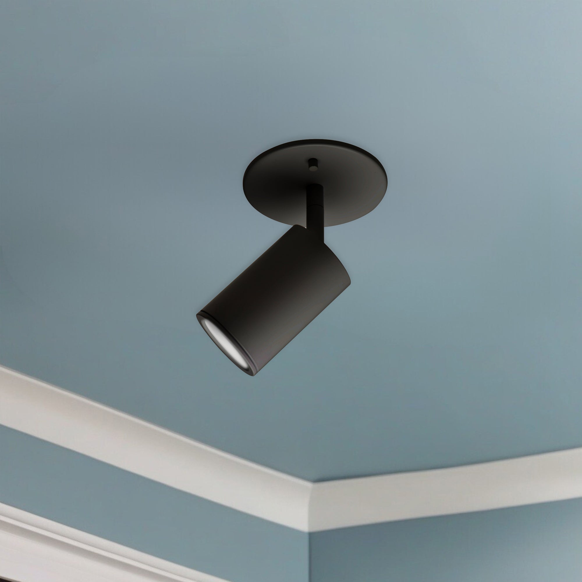 Barclay 3-in Black 1 Light Semi Flush Mount