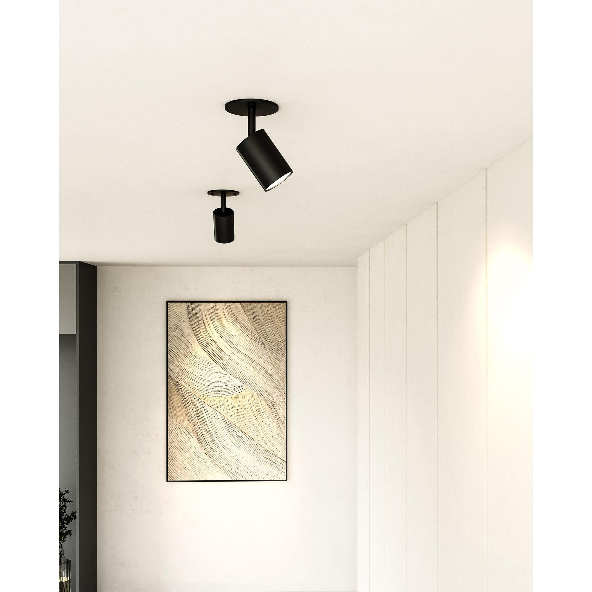 Barclay 3-in Black 1 Light Semi Flush Mount