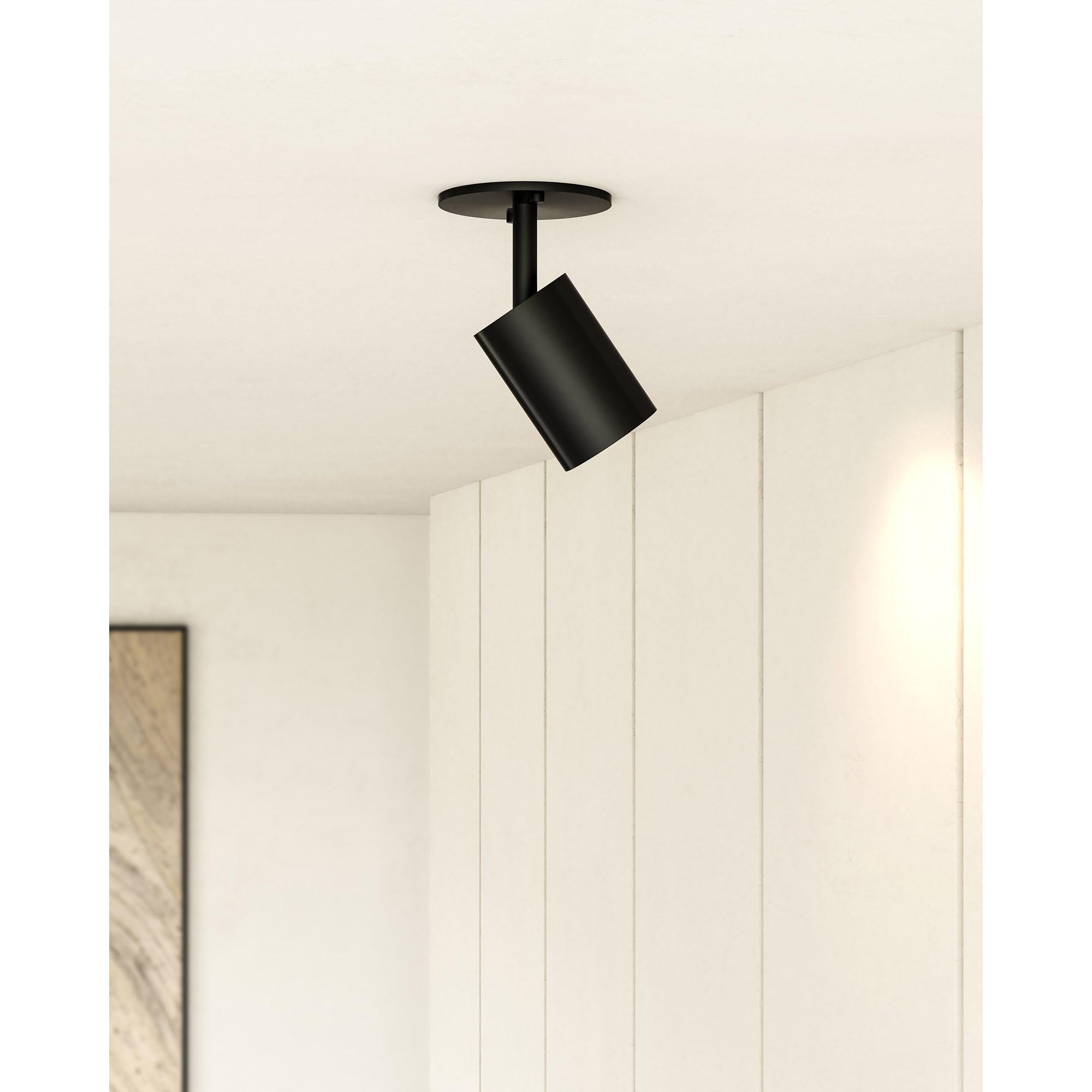 Barclay 3-in Black 1 Light Semi Flush Mount