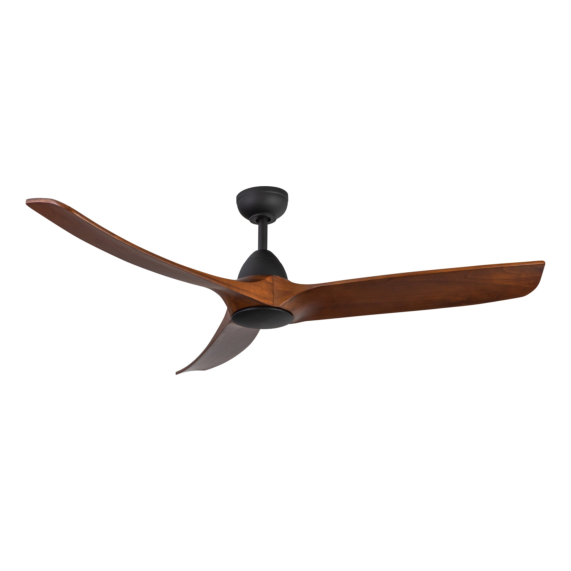 Baylor 60-in Matte Black/Dark Walnut LED Ceiling Fan