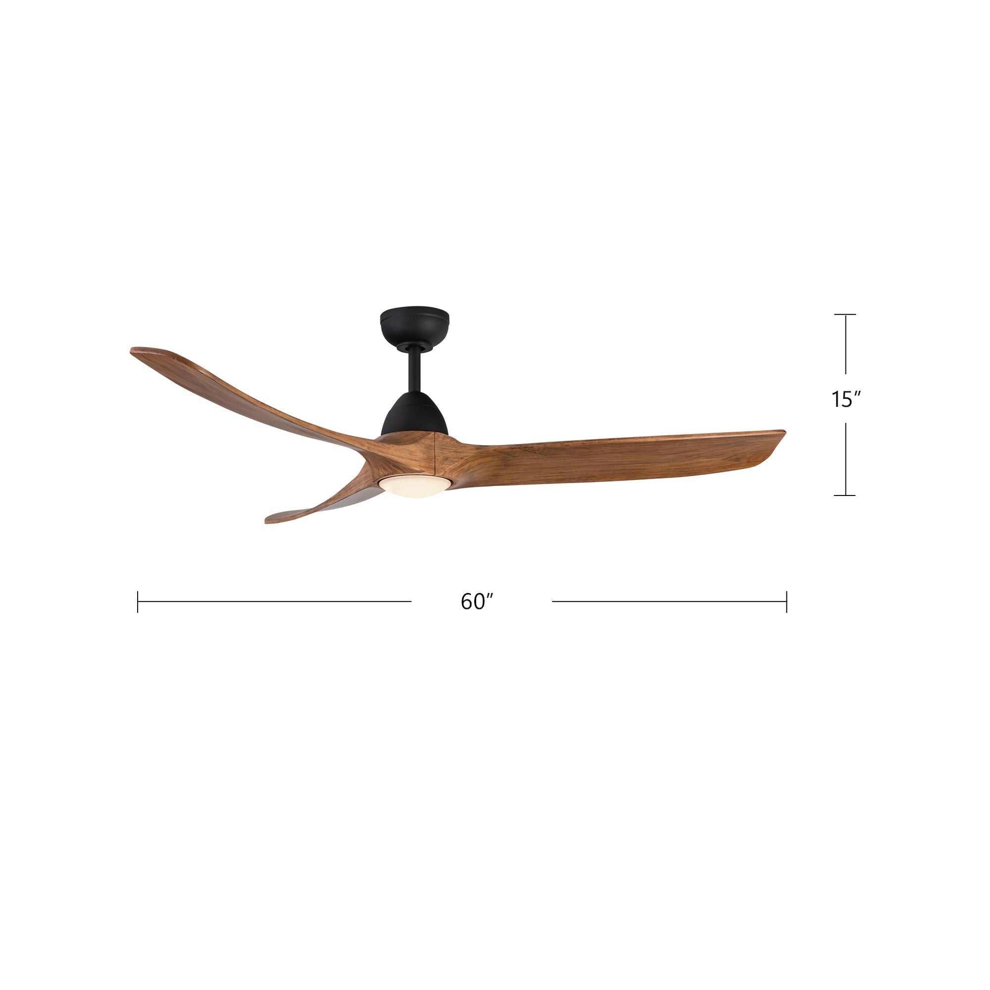 Baylor, Ceiling Fan, 60" – Matte Black/Dark Walnut – CF97860-MB/DW-5CCT