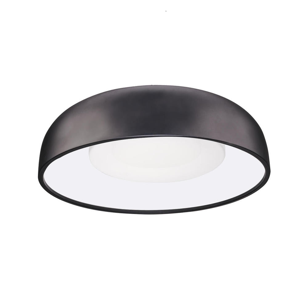 Kuzco Beacon FM13120-BK 20-in Flush Mount Light Fixture, UL Damp Rated, Black