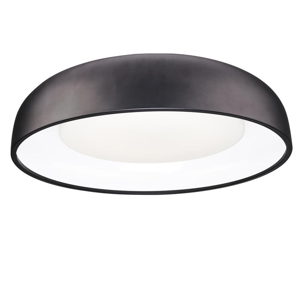 Kuzco FM13124-BK Flush Mount Beacon 24-in LED Fixture, UL Damp Rated, Black