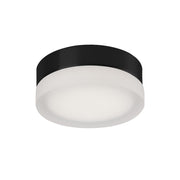 Kuzco Lighting FM3506-BK Bedford 6-in Flush Mount LED Fixture, UL Damp Rated, Black/Frosted