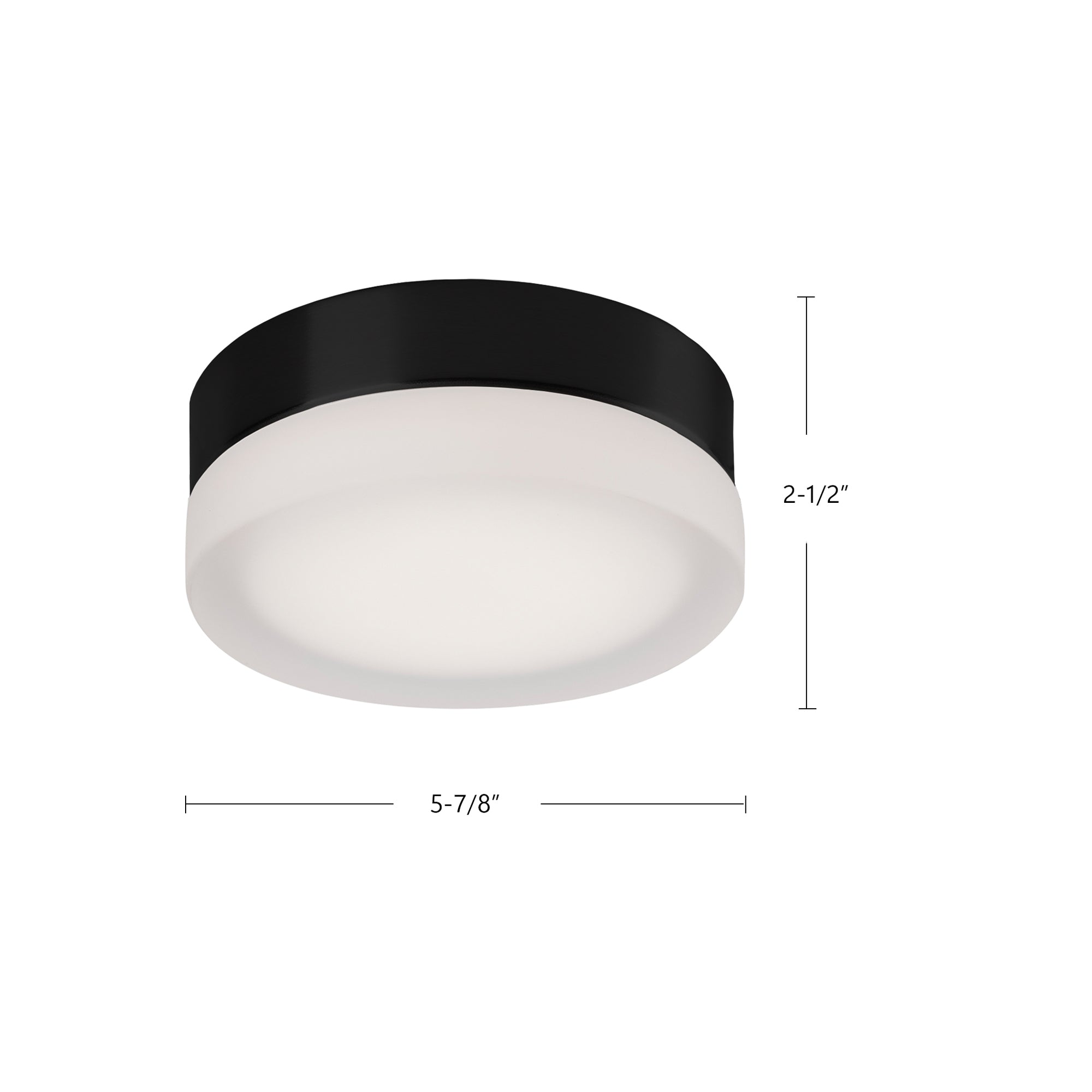 Bedford 6-in Black/Frosted LED Flush Mount