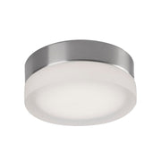 Kuzco FM3506-BN Bedford 6-in Flush Mount Fixture, UL Damp Rated, Brushed Nickel/Frosted
