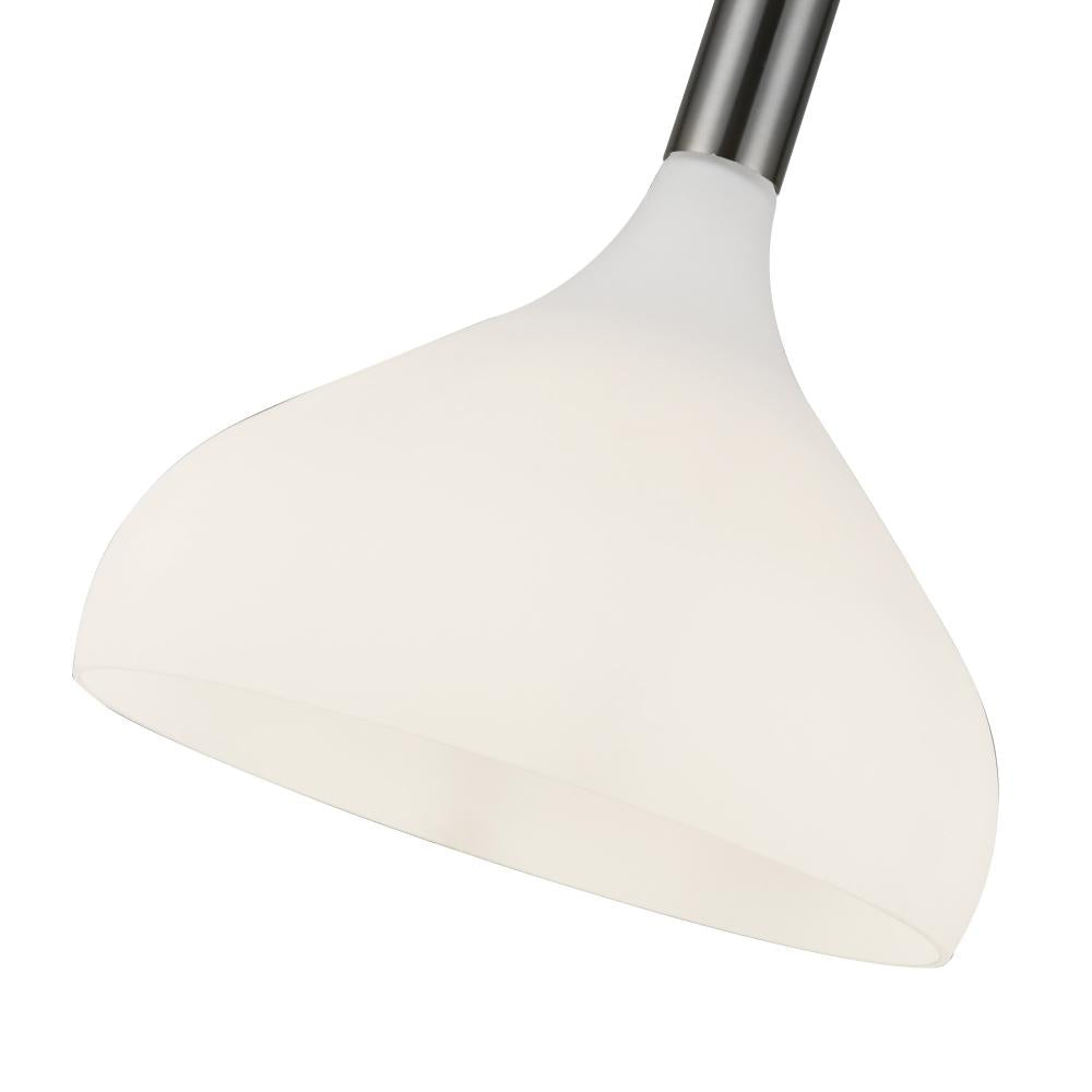 ALORA MOOD Lighting PD532312BNOP Pendant, 1 Light, Brushed Nickel/Opal Glass