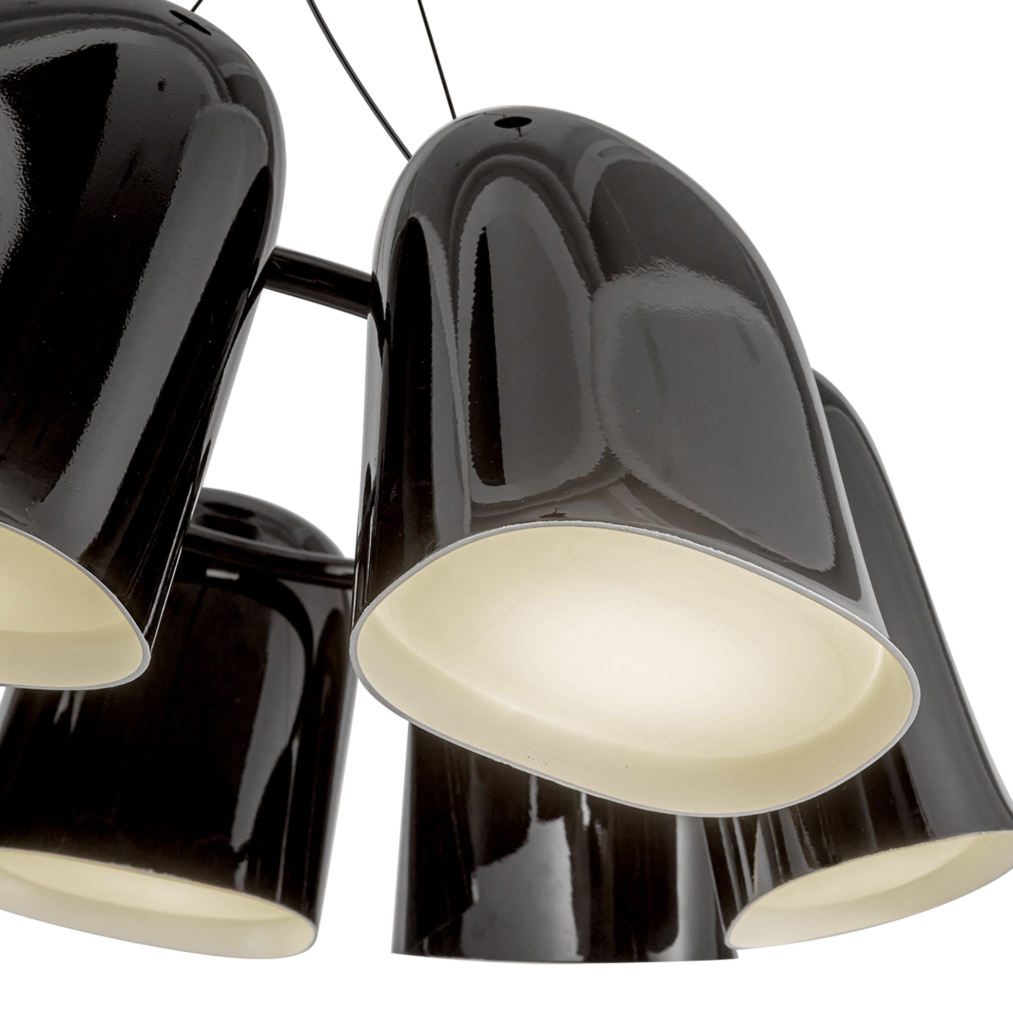 Bell 20-in Glossy Black LED Chandelier