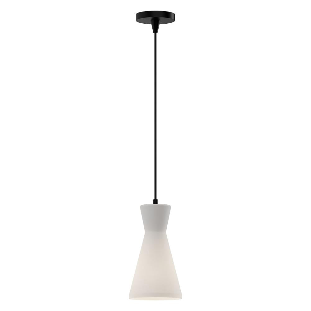 Alora Mood Lighting PD473706MBOP Pendant Light, UL Listed, Matte Black/Opal Glass