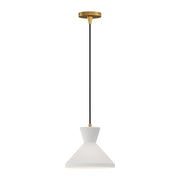 ALORA MOOD Lighting PD473710AGOP Pendant Light Fixture, 1 Light, Vintage Charm, Aged Gold/Opal Glass