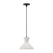 ALORA MOOD Lighting PD473710MBOP Pendant, 1 Light, Vintage Charms, Matte Black/Opal Glass