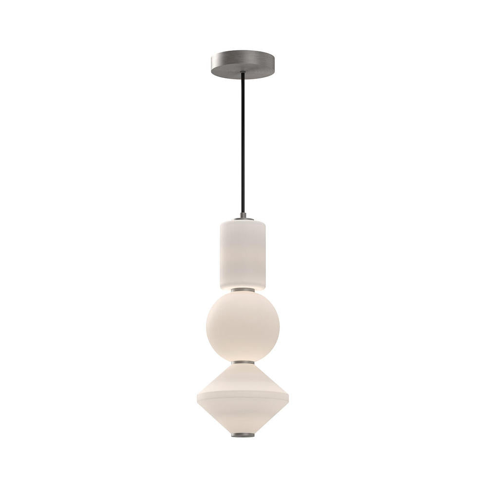 ALORA MOOD Lighting PD530341BNOP Pendant, 20W, Brushed Nickel/Opal Matte Glass
