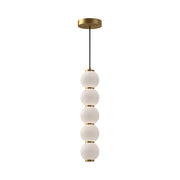 ALORA MOOD Lighting Bijou PD531515AGOP LED Pendant Fixture, UL Listed, Aged Gold/Opal Matte Glass