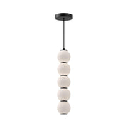 ALORA MOOD Lighting PD531515MBOP Pendant, 20W Watt, Matte Black/Opal Matte Glass