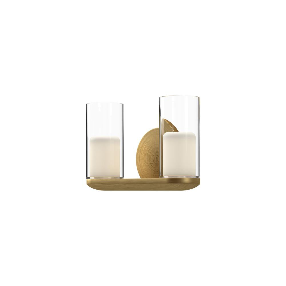 Kuzco VL53511-BG/CL Vanity Light Fixture, UL Damp Rated, Brushed Gold