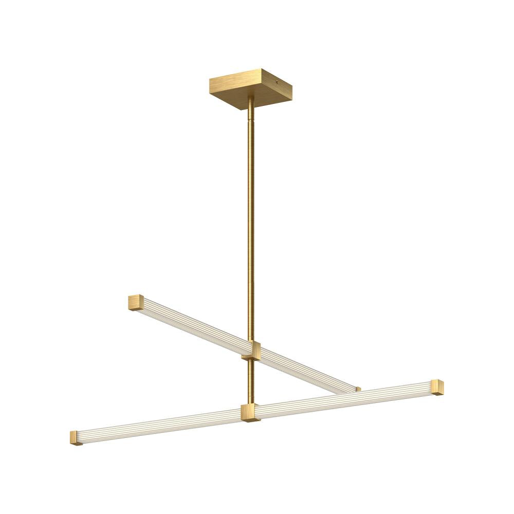 Kuzco Lighting CH23532-BG Blade 32-in LED Chandelier, Brushed Gold