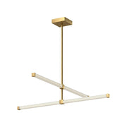 Kuzco Lighting CH23532-BG Blade 32-in LED Chandelier, Brushed Gold