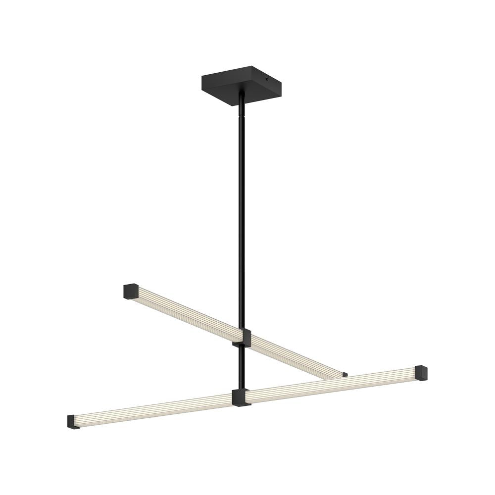 Kuzco Lighting CH23532-BK Blade 32-in Chandelier, 20W Watt, Black