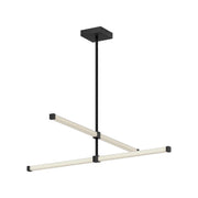 Kuzco Lighting CH23532-BK Blade 32-in Chandelier, 20W Watt, Black