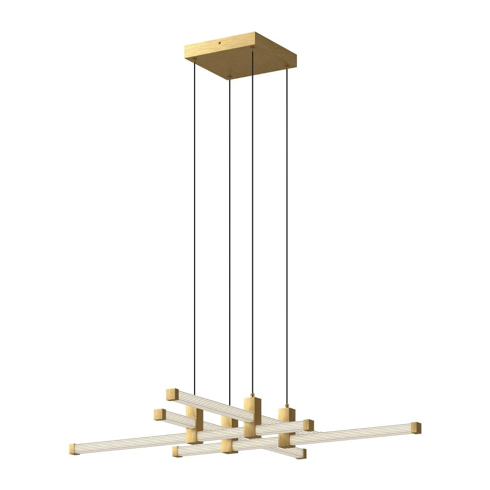 Kuzco Lighting CH23534-BG Blade 34-in LED Chandelier, UL Damp Rated, Brushed Gold